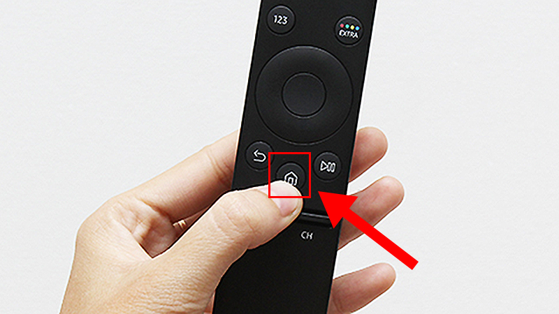 Chọn nút HOME trên remote